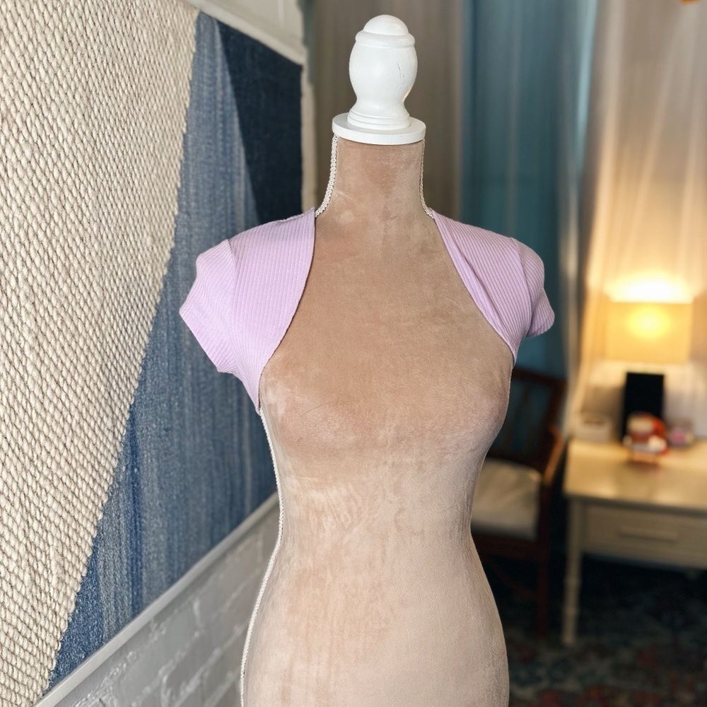 NWT American Eagle Light Purple Ribbed Mini Bolero